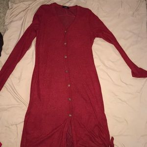 Long button down cardigan